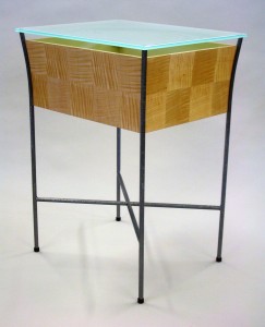 checkered side table